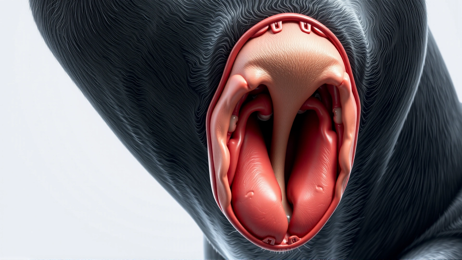 High-quality illustration of a male dog's reproductive anatomy focusing on the testes, neutral background, no text