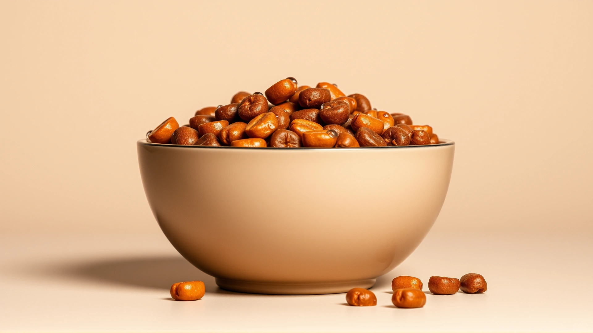 Studio shot of a bowl filled with wet prescription cat food, garnished with water droplets to emphasize moisture content, neutral background, no text.