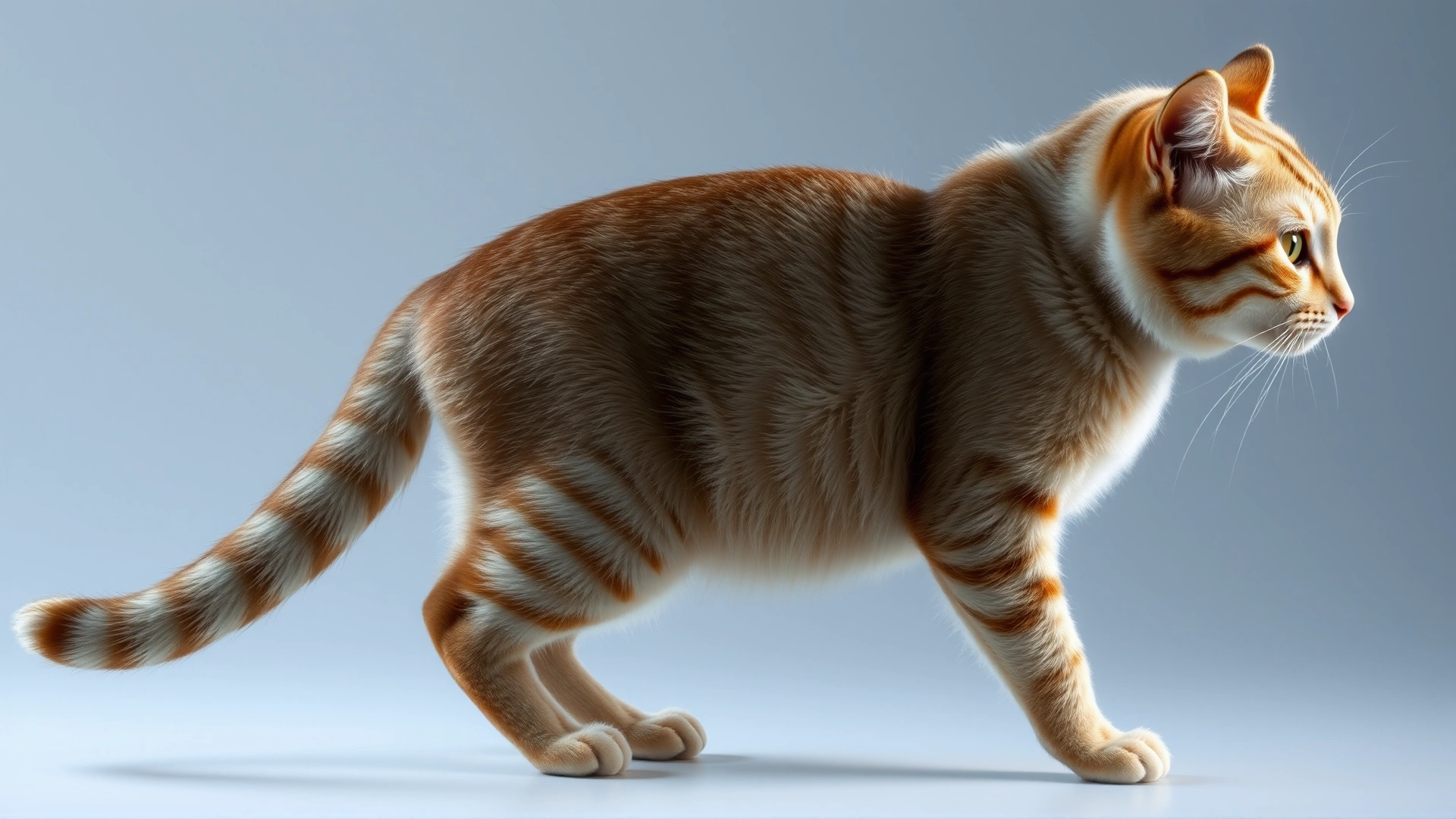 Side profile of a domestic cat with a subtle translucent overlay of its spine from neck to tail, realistic style, no text.