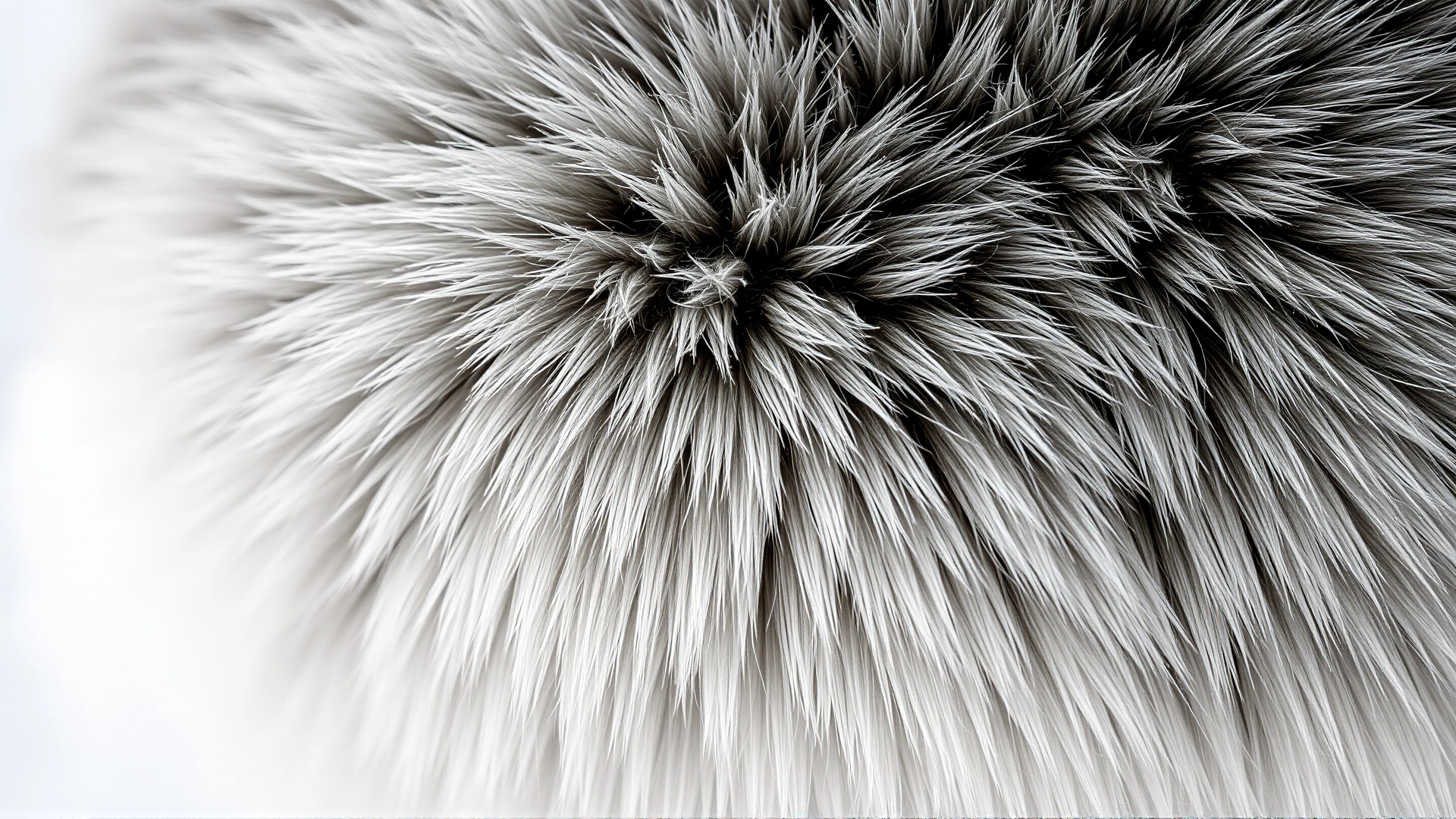 Extreme macro shot of chinchilla fur highlighting the dense, velvety texture, neutral background, no text