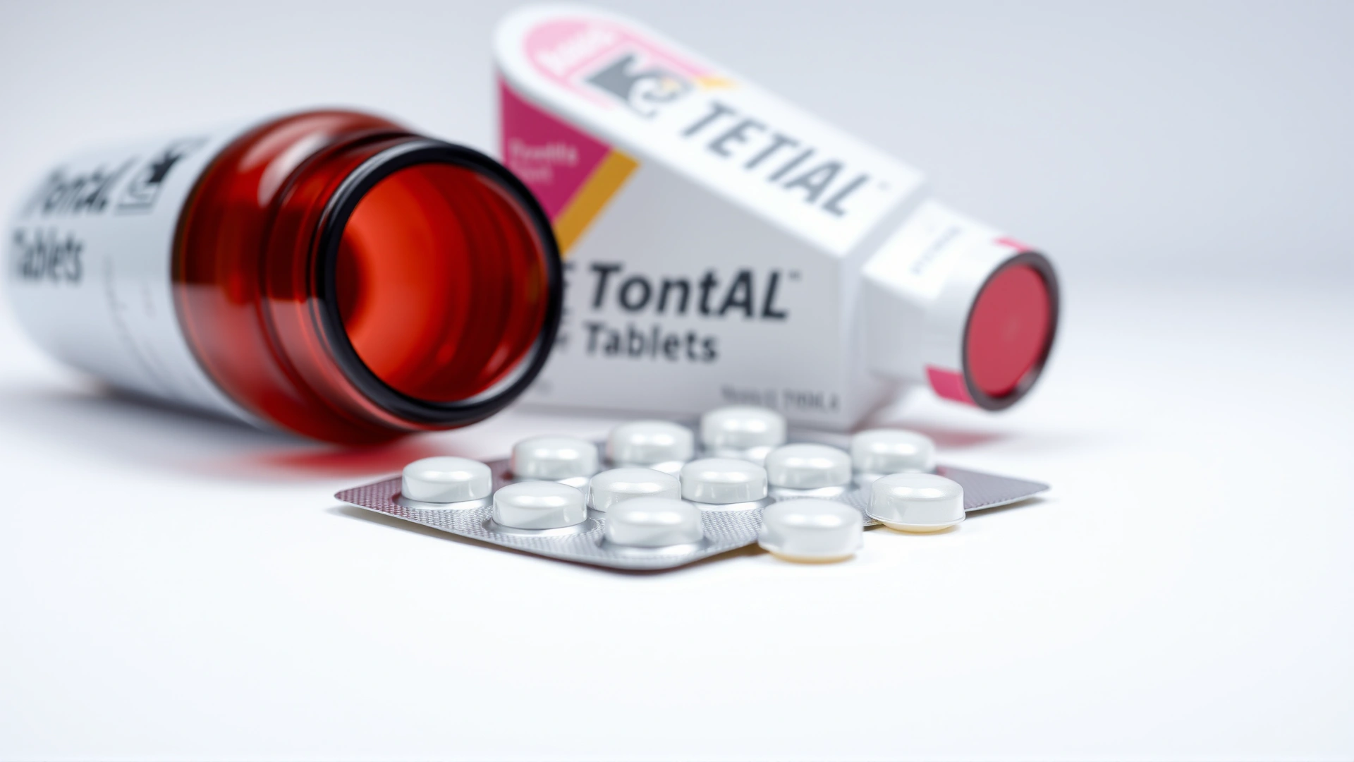 High-resolution product shot of Drontal Plus blister packs and tablets on a clean white background.