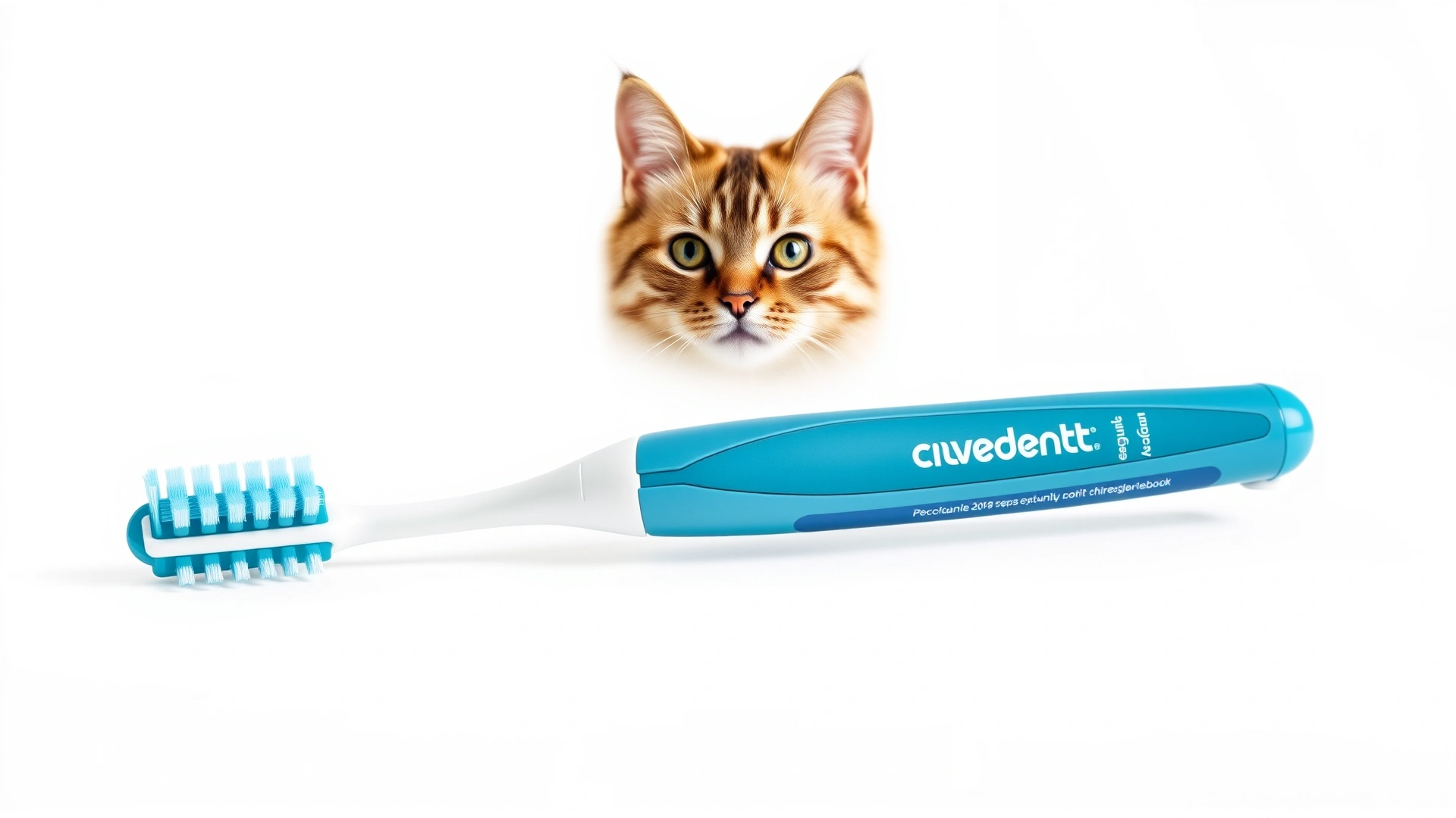 Product shot of Vetoquinol Enzadent dual-ended cat toothbrush on a clean white background
