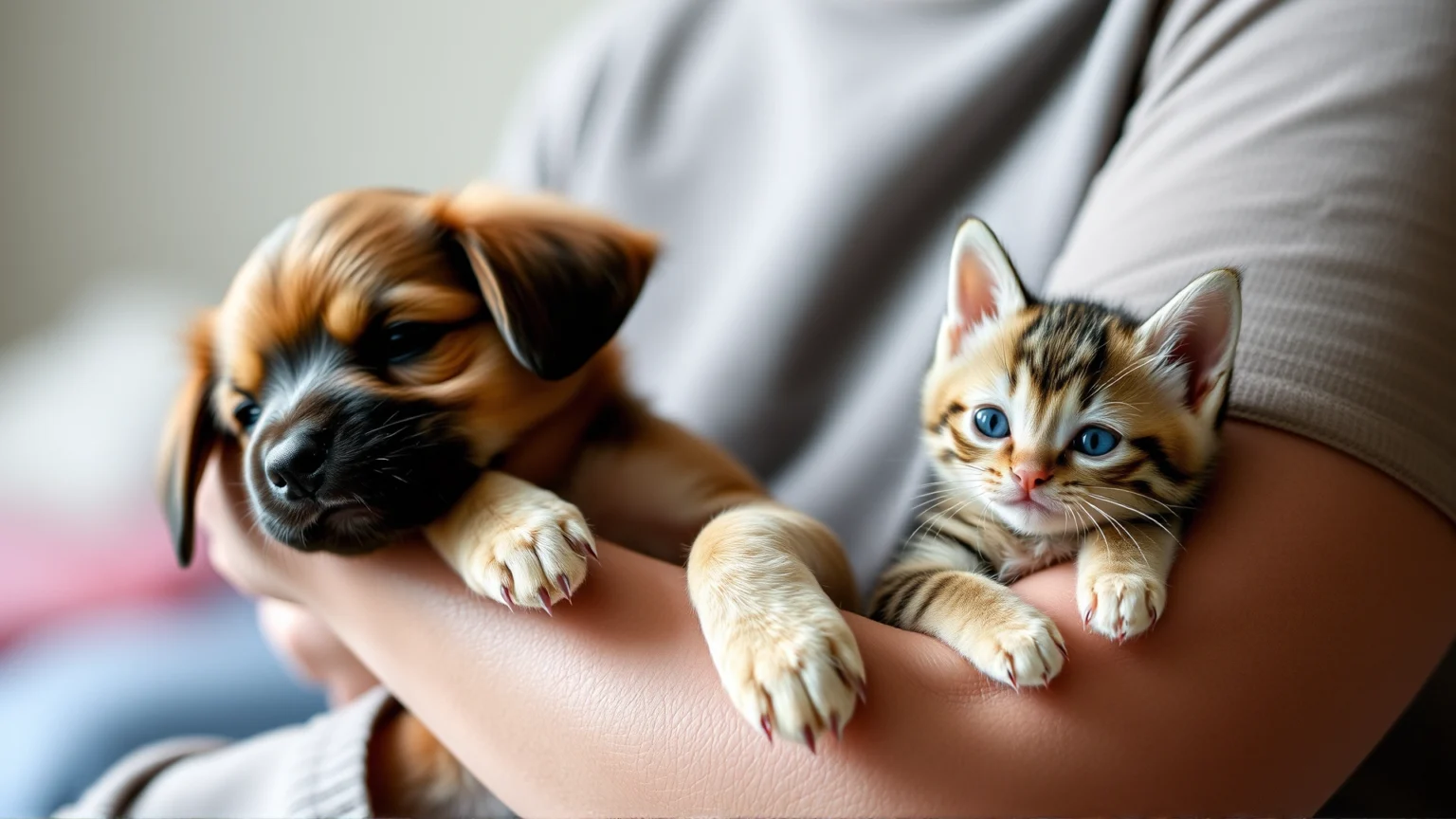 كيفية حمل الجراء والقطط الصغيرة بطريقة صحيحة وآمنة
