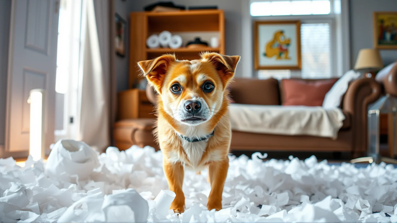 لماذا يمزق الكلاب الورق؟ الأسباب الخفية والحلول الذكية