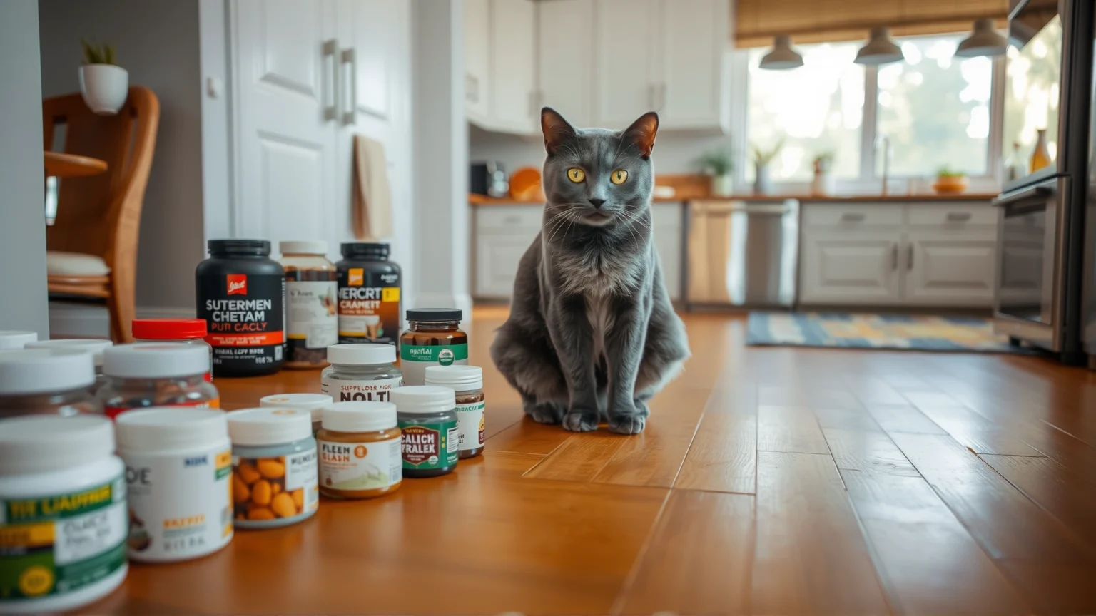 مكملات القطط: الدليل الشامل لفوائدها، أنواعها وطريقة استخدامها بأمان