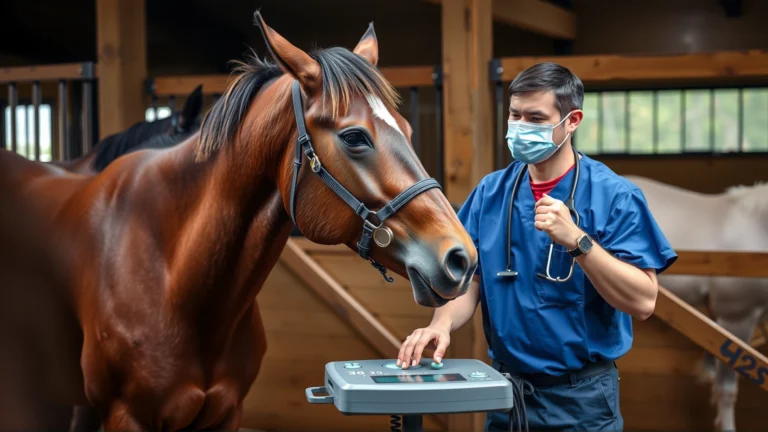 داء الخصية المعلّقة عند الخيل: دليل شامل للتشخيص والعلاج والرعاية
