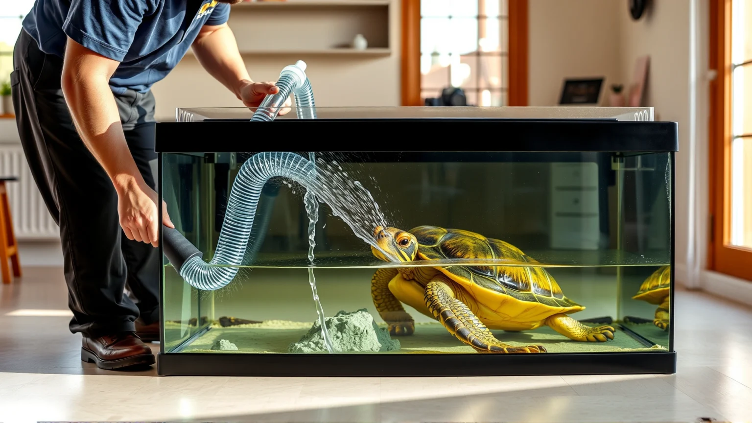 الدليل الشامل لتنظيف ورعاية حوض السلاحف المائية