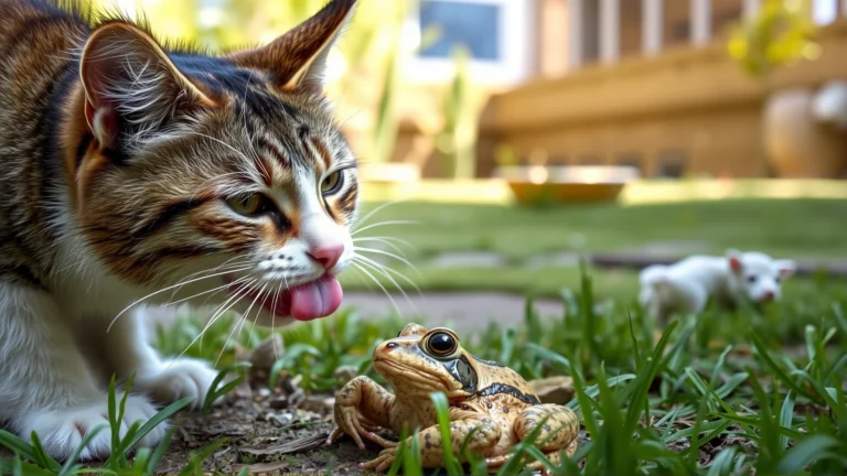 دليل شامل لتسمم الضفادع عند القطط: الأعراض، الإسعافات الأولية، العلاج والوقاية