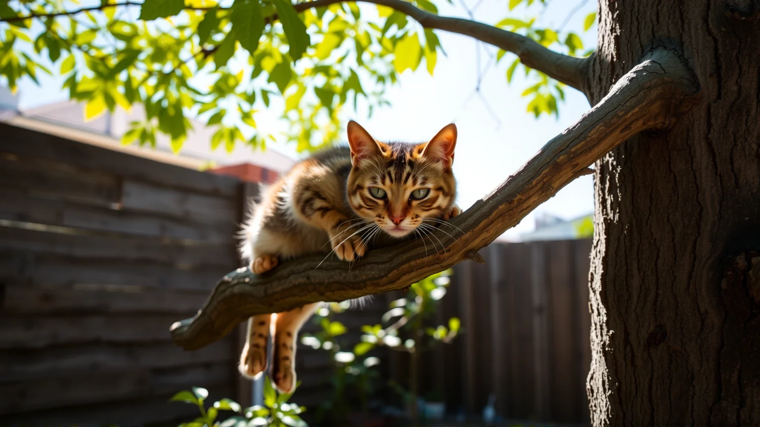 لماذا تعلق القطط على الأشجار؟ الأسباب الخفية وخطط الإنقاذ الآمنة