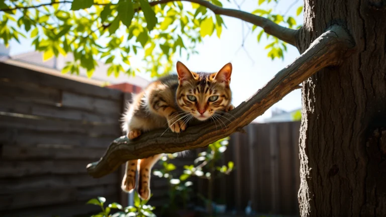 لماذا تعلق القطط على الأشجار؟ الأسباب الخفية وخطط الإنقاذ الآمنة