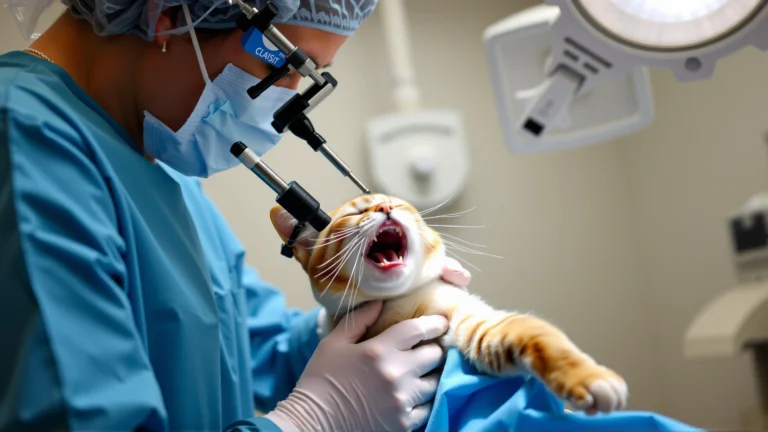 أمراض الحنجرة لدى القطط: الأسباب، الأعراض، التشخيص وخيارات العلاج