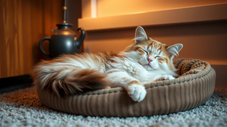كيف تُعوّد قطتك على النوم ليلاً: دليل متكامل لكل مُربّي