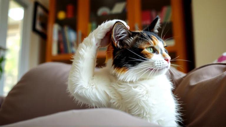 لماذا تحكّ قطّتي؟ دليل شامل للأسباب والعلاج ومتى يجب القلق