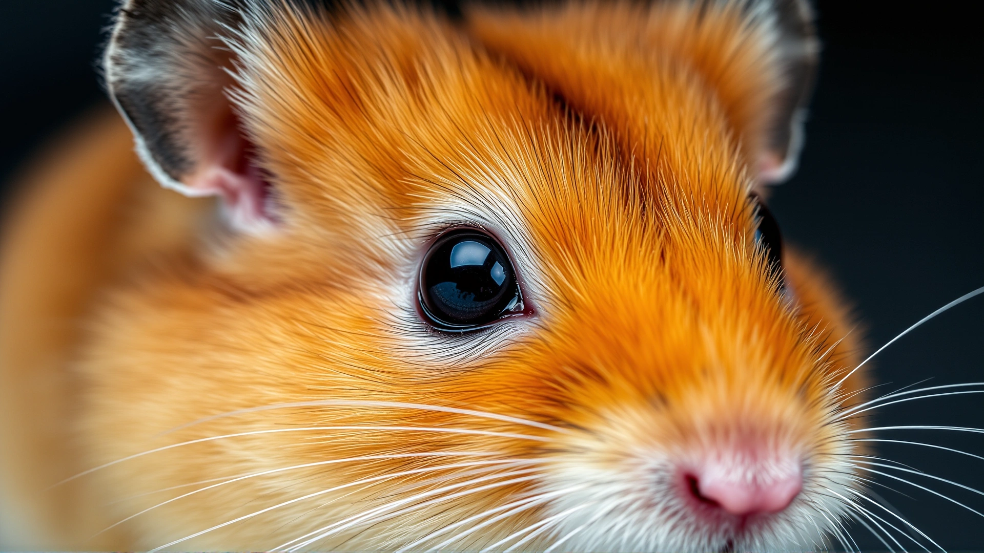 Close-up photo of a hamster showing mild redness around one eye to illustrate early-stage eye infection symptoms.