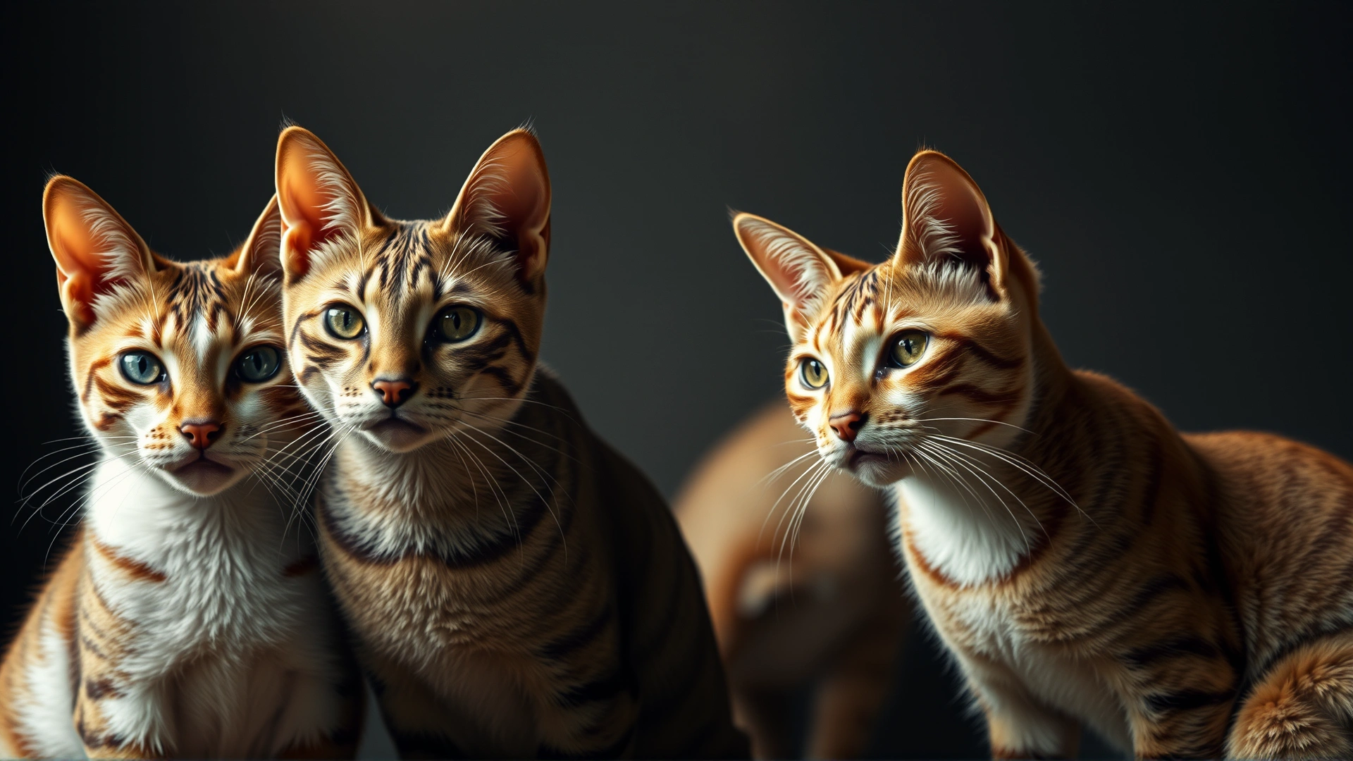 Vintage-styled illustration of early German Rex cats in post-war Germany, muted colors, nostalgic ambiance.
