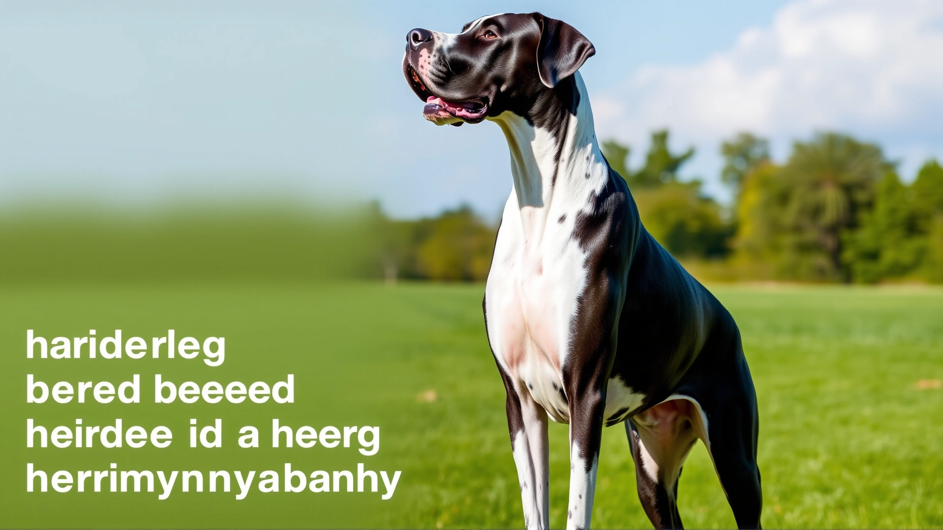 A majestic Great Dane standing outdoors, highlighting the size of large breed dogs predisposed to dilated cardiomyopathy.