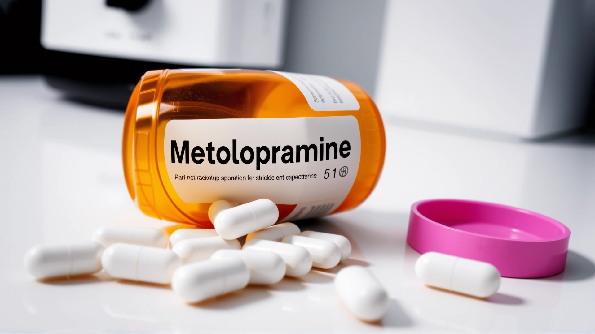 High-resolution photo of an open pill bottle labeled