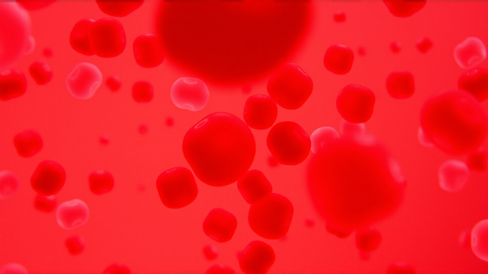 Microscopic view of feline red blood cells clumping together (agglutination) at 40x magnification, no labels or text.