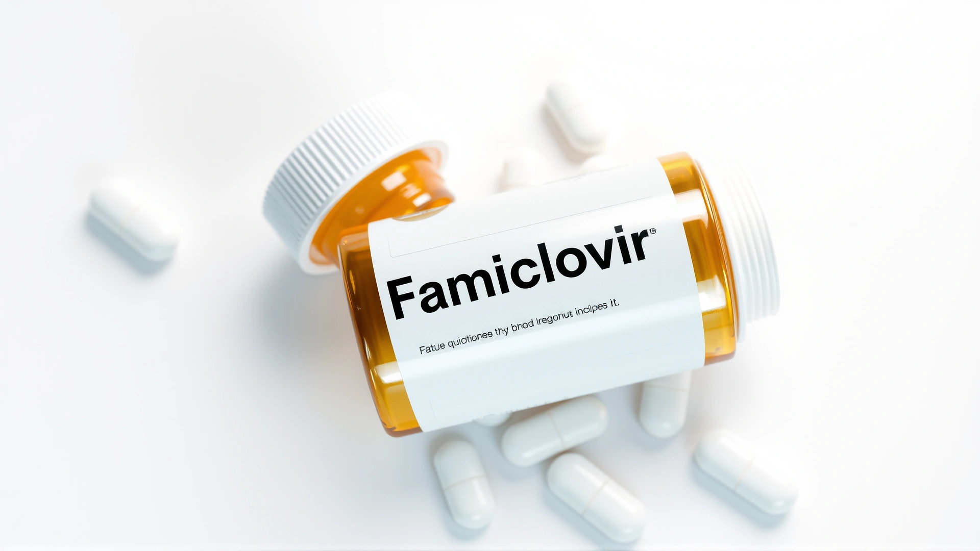 White prescription pill bottle labeled 