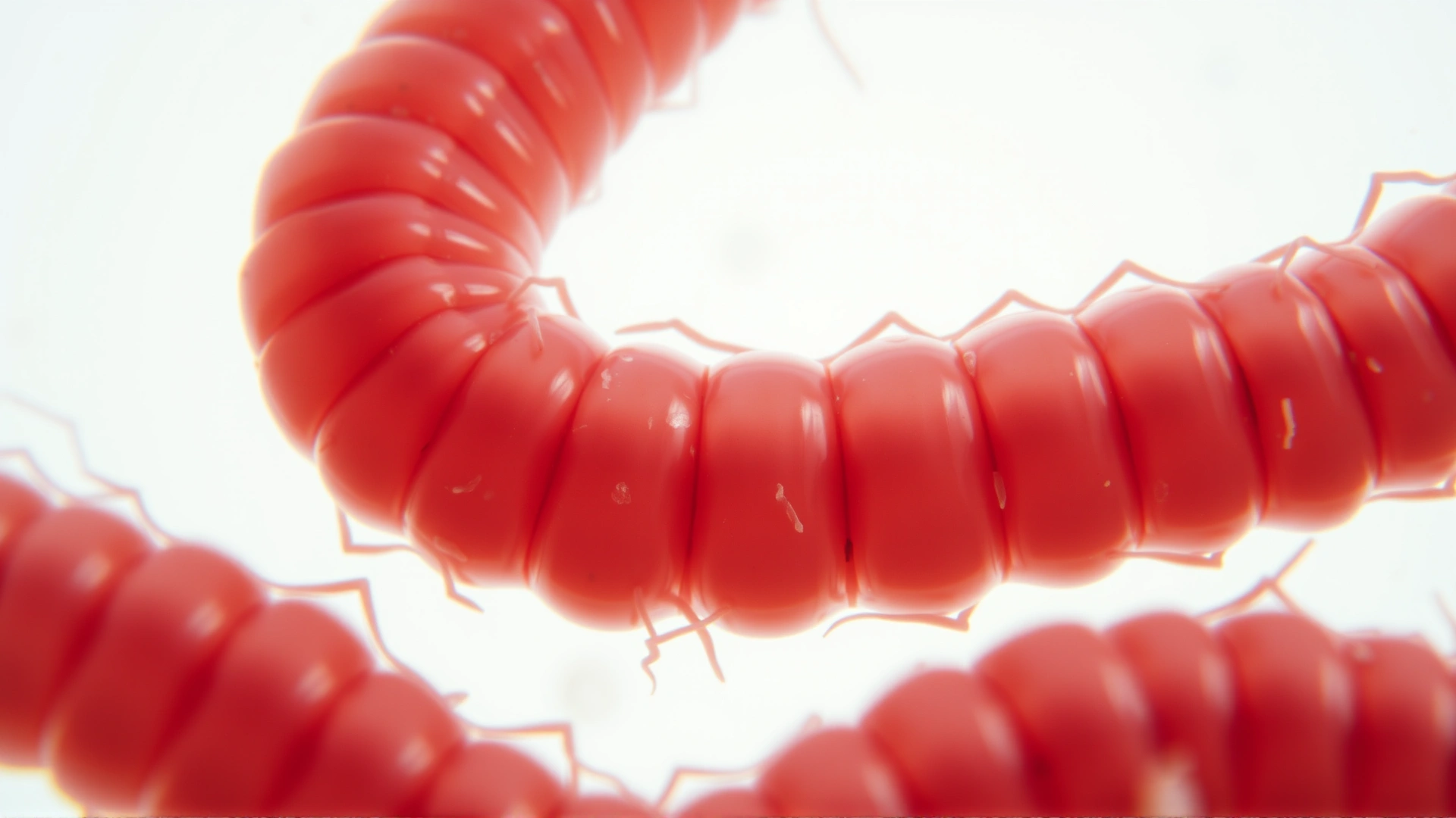 Macro photograph of roundworm eggs under a microscope on a light background, high-detail, no text