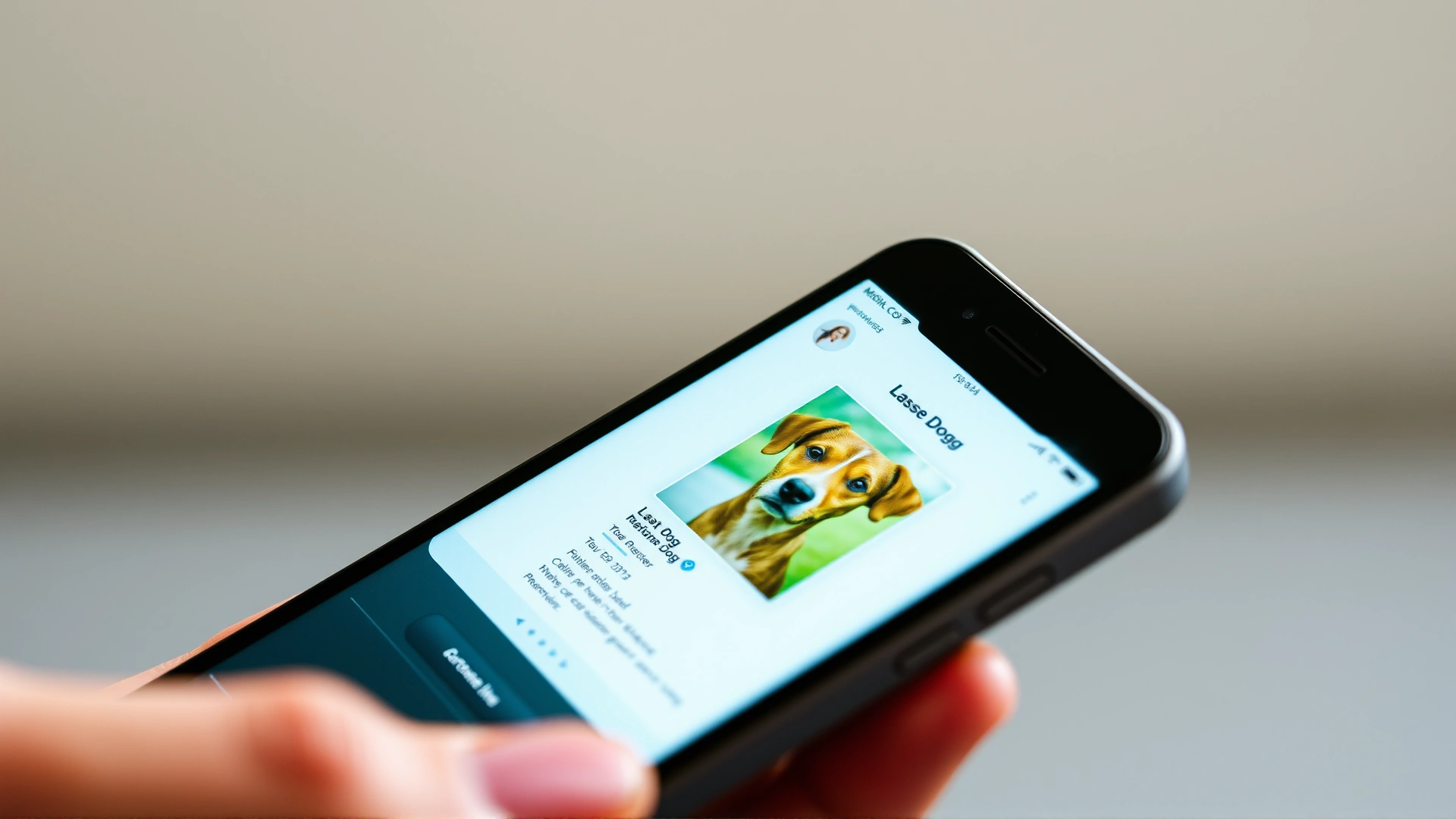 Close-up of a smartphone screen displaying a 