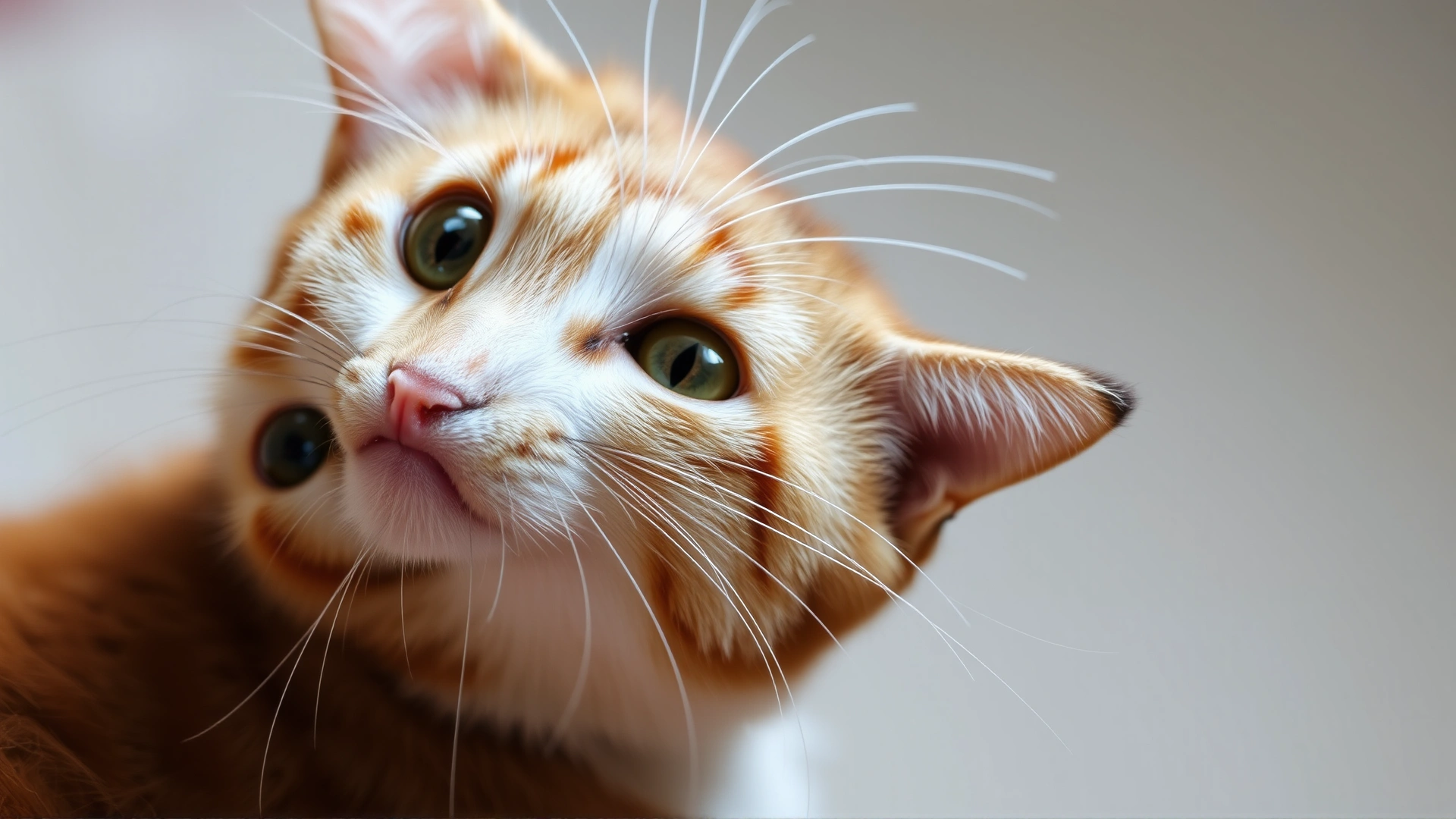 Illustrative photo of a short-haired cat turning its head sideways so all facial, eyebrow, chin, and carpal whiskers are visible in one frame
